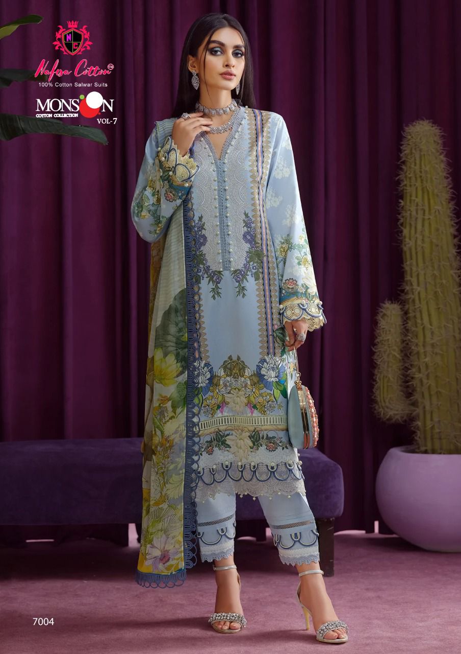 Nafisa Monsoon 7 Casual Wear Wholesale Cotton Dress Collection 